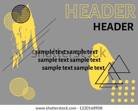bright abstraction with text vector, white background