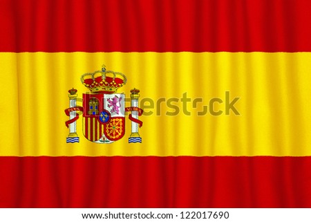 Fabric texture of the flag of Spain