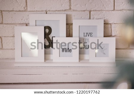 white wood frame