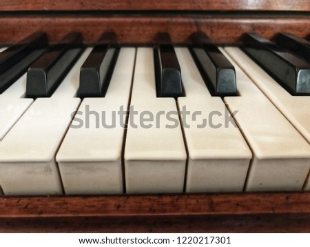 Piano Keys up close