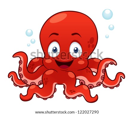 illustration of Cartoon octopus