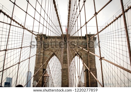 New york City, USA - Oct 23, 2015: Brooklyn Bridge - New York, USA