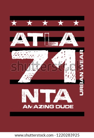 atlanta amazing dude,t-shirt design