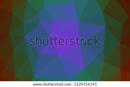Dark Multicolor, Rainbow vector polygon abstract backdrop. Colorful illustration in abstract style with gradient. The best triangular design for your business.