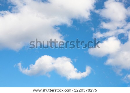 Mustache cloud in the sky