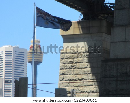 Sydney Harbour Bridge and Flag Pictures