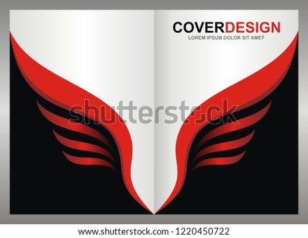 Red and Black background with eagle wings style, suitable for book cover, flyer, brochure, banner and other with modern, simple and elegant design