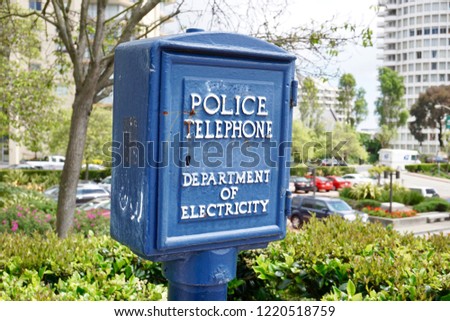                  Police telephone of department of electricity             