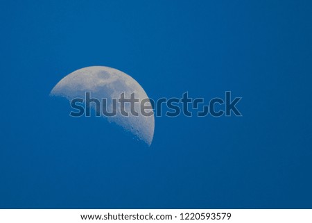 moon blue sky