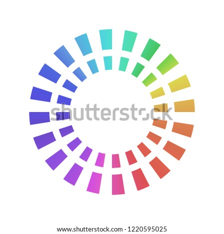 Color wheel. Vector illustration isolated on white background.