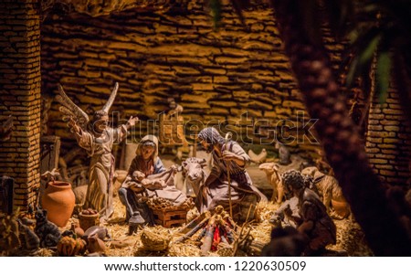 Christmas nativity scene Royalty-Free Stock Photo #1220630509