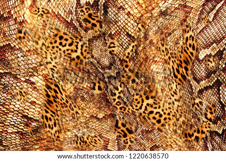 Leopard and snake pattern