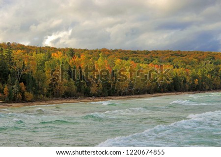 Lake Superior shoreline in Autumn.