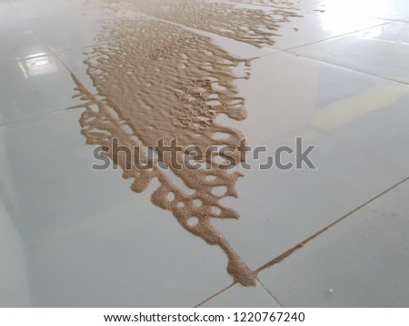 Natural sand design formation in tiles