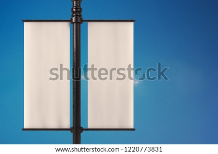 Realistic Lamp Post Banner