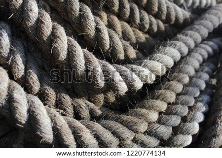 old twisting rope Royalty-Free Stock Photo #1220774134