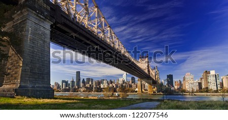 Ed Koch Queensboro Bridge, also known as the 59th Street Bridge - HDR High Dynamic Range Amazing photo