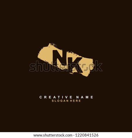 N K NK Initial logo template vector