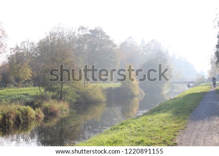 an autumnal day at the Ringkanal, Aurich, Germany
