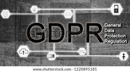 Data protection concept GDPR EU, and safety of using the information of people,Use Internet, E-commerce business, advertising and online marketing in the digital age.