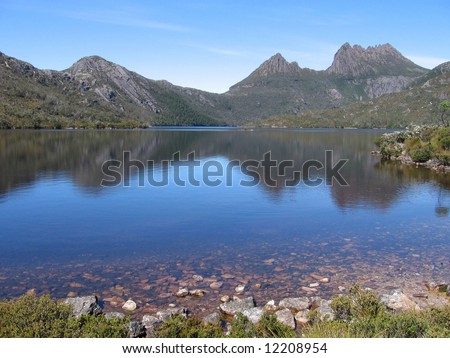 Beautiful Reflection Of Cradle Mountain, Tasmania