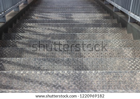 Steel stairs, bridges across the street