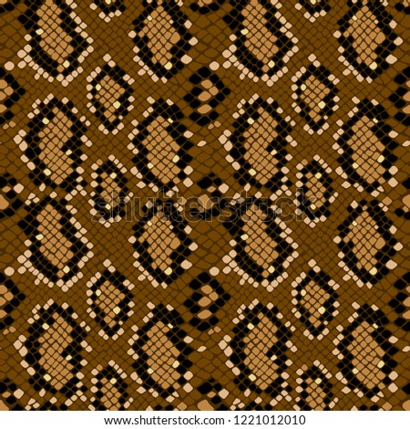 Snake skin seamless pattern texture repeating seamless in vector. Fashionable print, stylish background