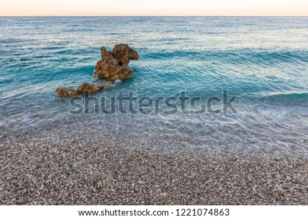 Tropical beach in Albania.  Ionian Sea
