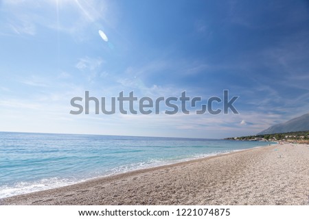 Tropical beach in Albania.  Ionian Sea