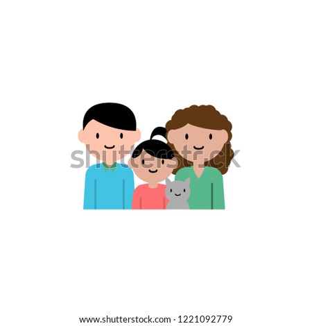 family, cat cartoon icon. Element of family cartoon icon for mobile concept and web apps. Detailed family, cat icon can be used for web and mobile