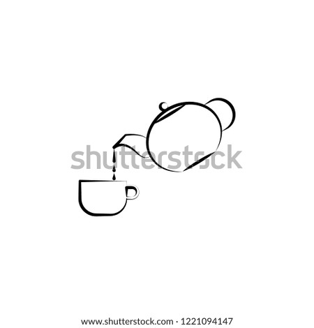 Teapot icon. Element of tea icon for mobile concept and web apps. Hand drawn Teapot icon can be used for web and mobile