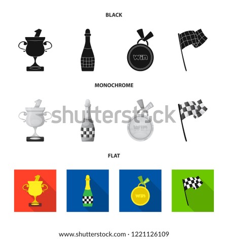 Vector design of car and rally logo. Set of car and race stock vector illustration.