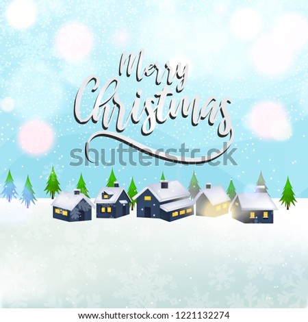 Merry Christmas Design with character and Background. Creative design for your Christmas background. vector illustration