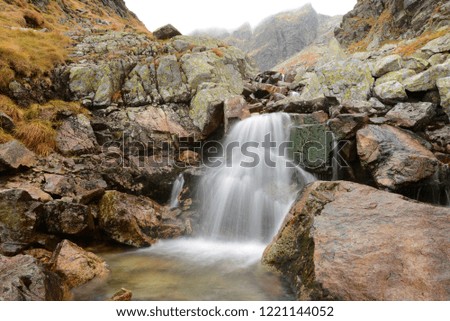 Small waterfall in the mountains