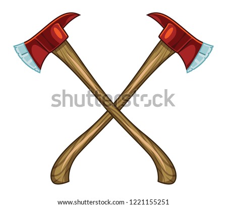 Firefighter's Crossed Axes Royalty-Free Stock Photo #1221155251