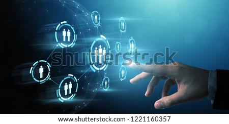 Human resource management and recruitment employment business concept Royalty-Free Stock Photo #1221160357