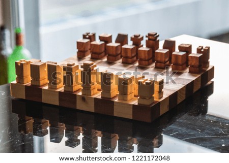 Picture of a wooden chess