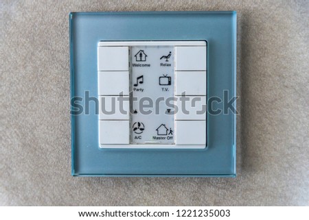 Access signage control with home electric control system