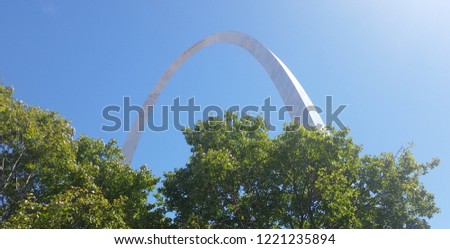 St. Louis Arch from behind trees