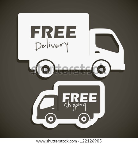 illustration of icons shipments and free delivery, vector illustration