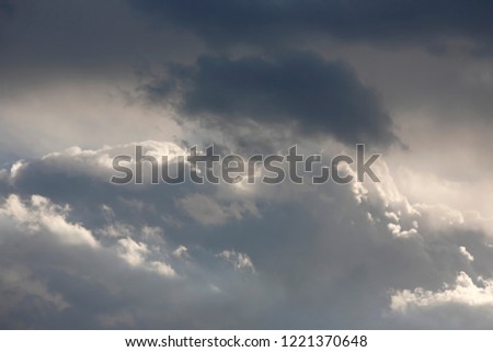 A storm in the summer, clouds 