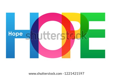 HOPE colorful letters banner Royalty-Free Stock Photo #1221421597