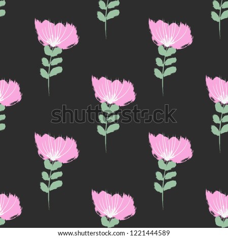 Artistic Fashion Flowers and Leaves Wallpaper. Bright colorful design for fabric, wallpaper, gift paper,wedding,shower,birthday party, blog.