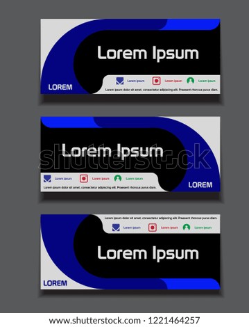 modern isometric pattern banner design set for advertising