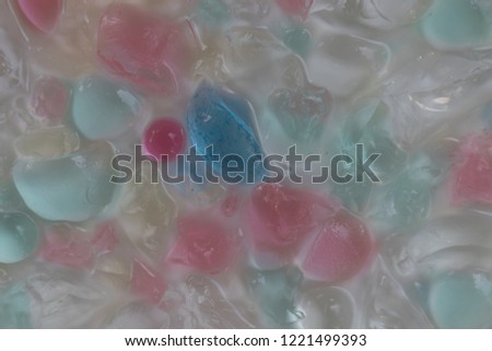 closed up colorfull transparent water jel as for background