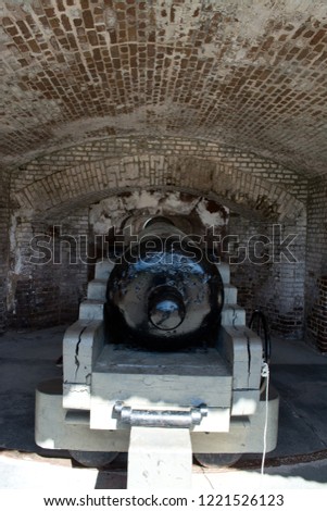 Cannon inside a fort