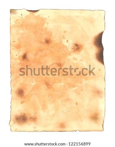 burnt parchment color vintage paper background