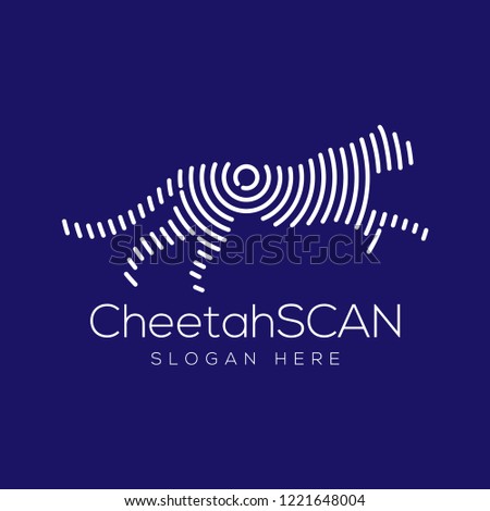 Cheetah Scan Technology Logo vector Element. Animal Technology Logo Template