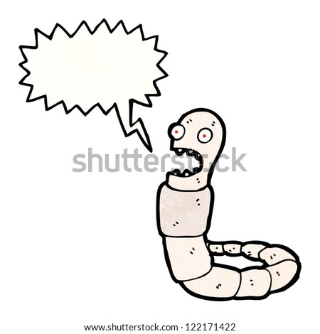 cartoon crazy worm