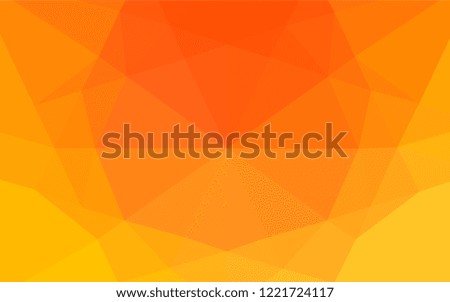 Light Yellow, Orange vector polygonal background. Geometric illustration in Origami style with gradient.  The completely new template can be used for your brand book.